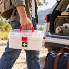 Medical Storage Box with Detachable Tray & Handle