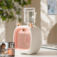 Portable mini air cooler fan front view