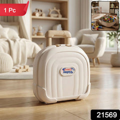 Compact lightweight toy storage box organizer for kids with handle