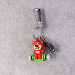 Mix Design Cartoon Nail Cutter Keychain front view