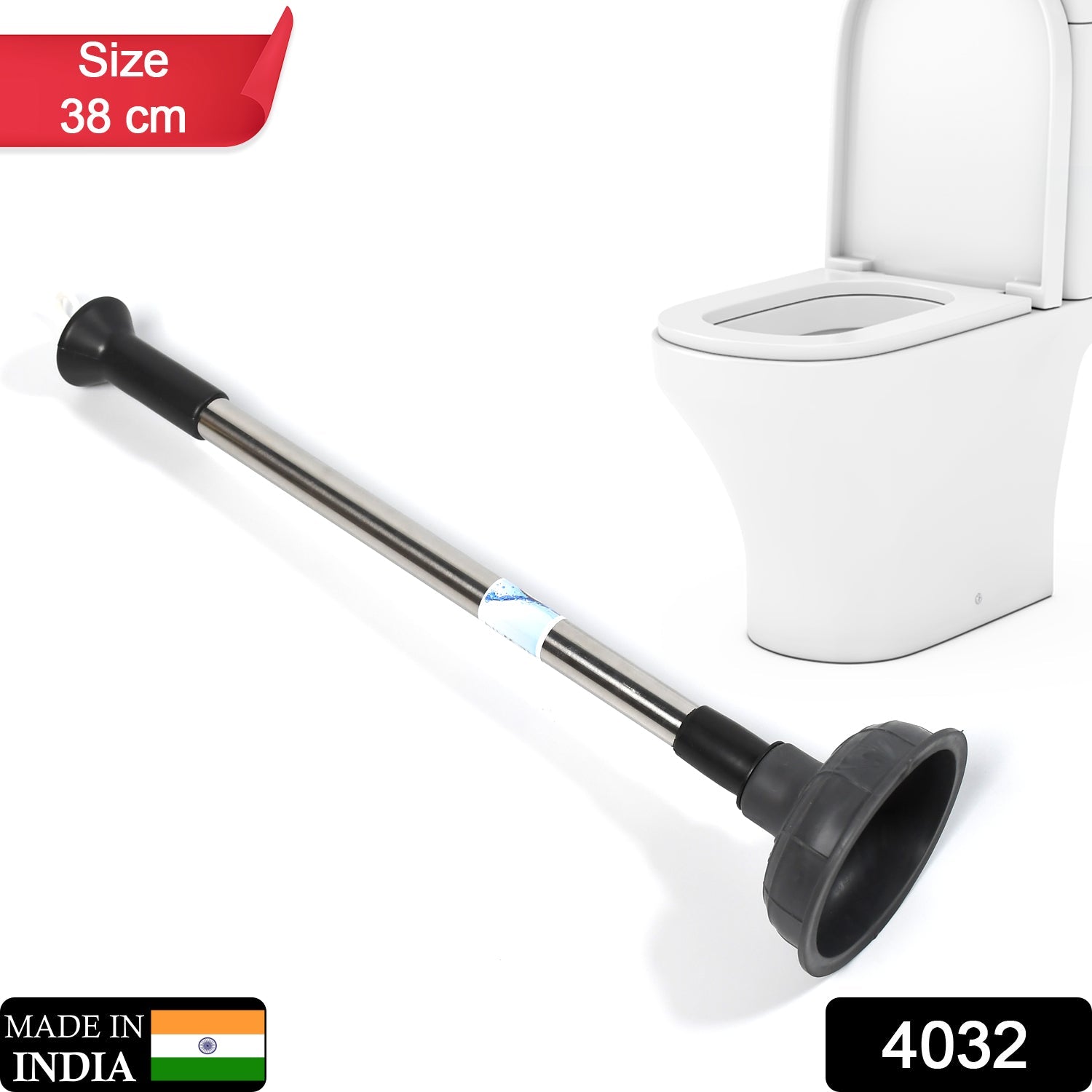 Kitchen sink drain unblocker pump close-up of rubber suction base