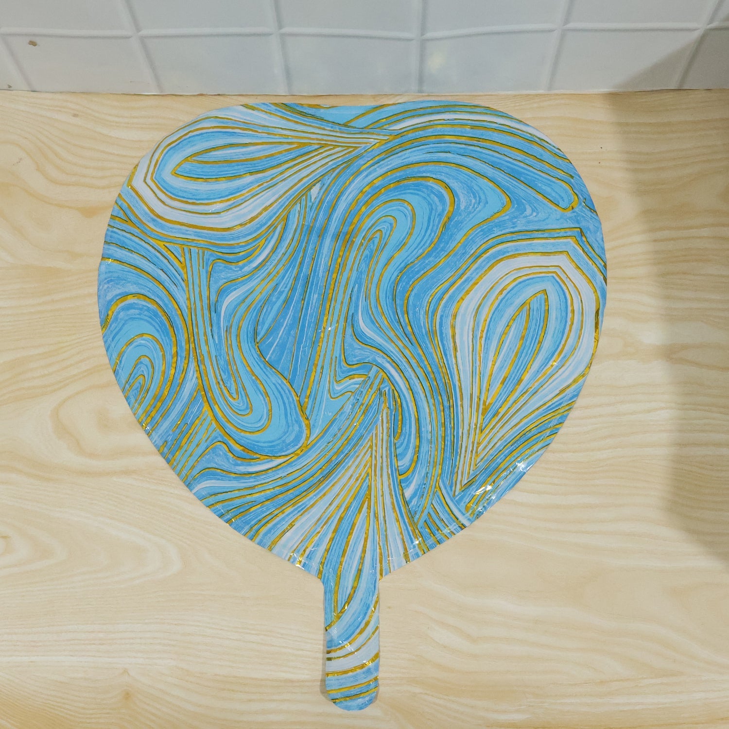 Marble heart balloon birthday