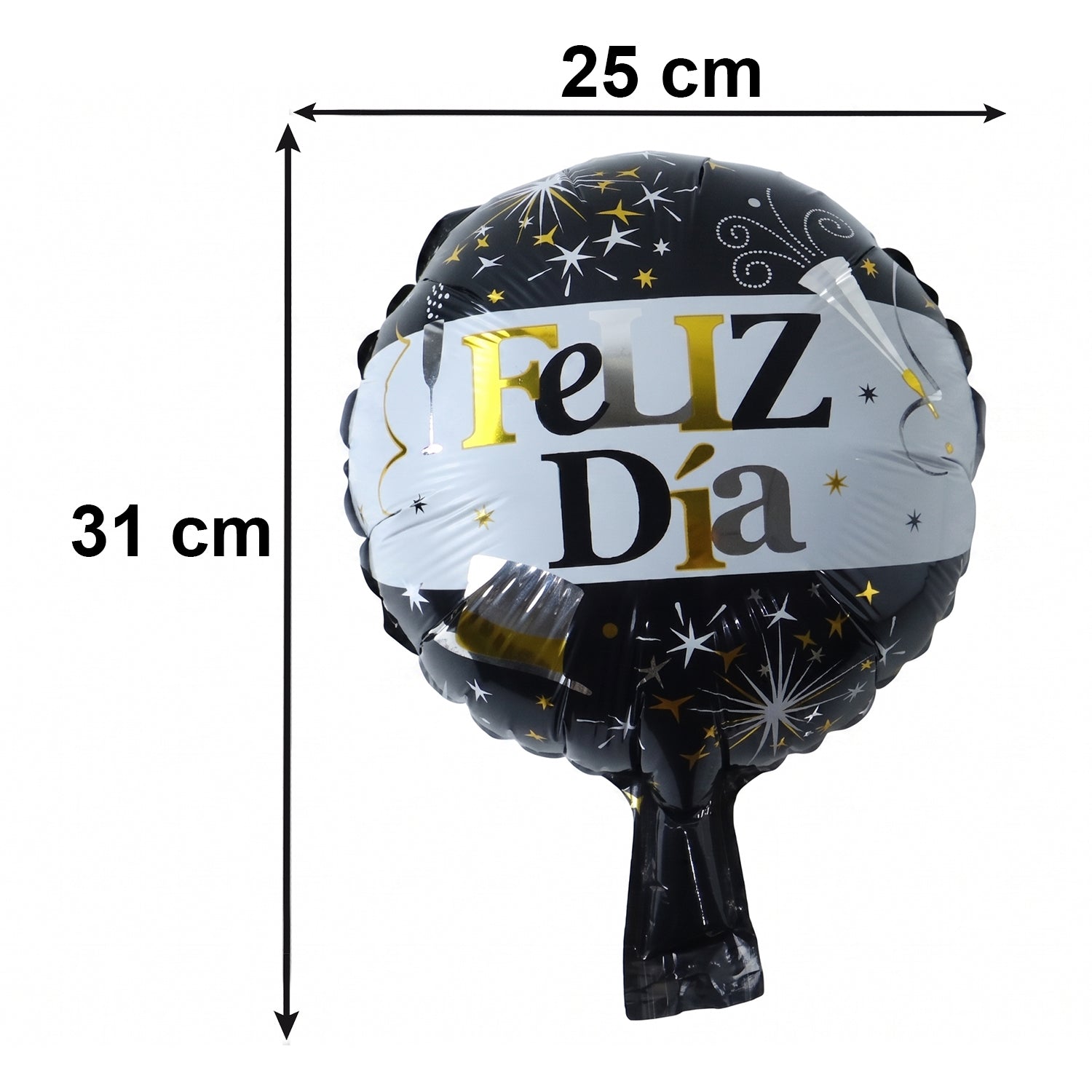 Black gold party balloon close-up