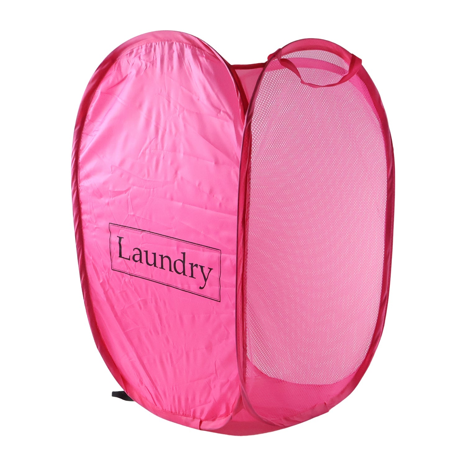 Foldable Laundry Basket Fabric Mesh Clothes Hamper Storage Bag (1 Pc,60x36cm)