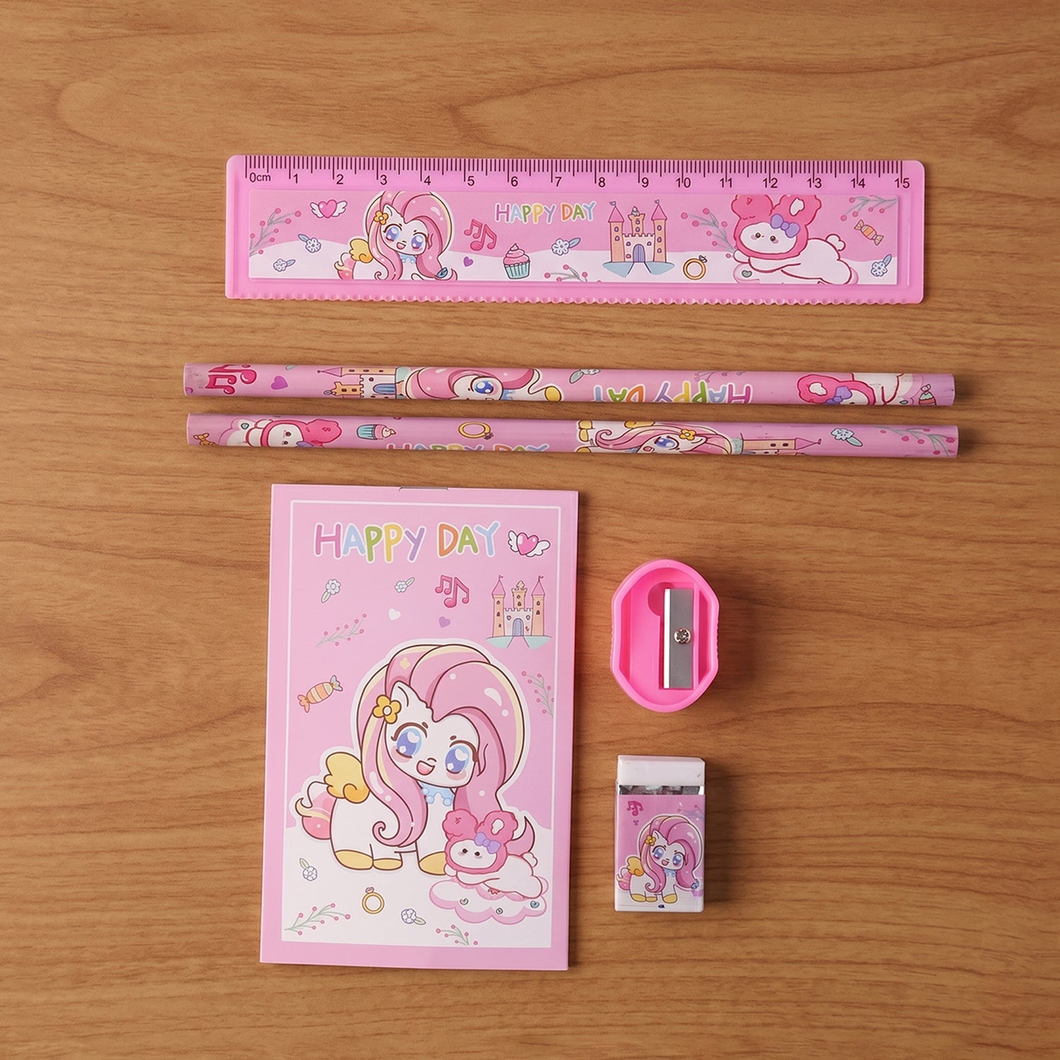 Cartoon Stationery Gift Set - Cute Unicorn Design