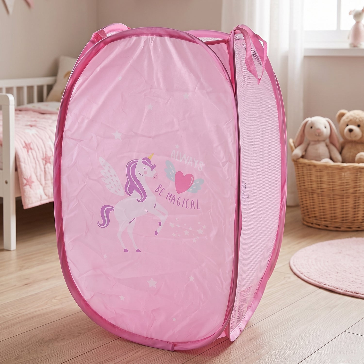 cartoon unicorn laundry storage bag