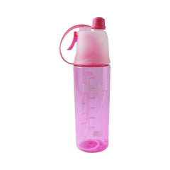 Plastic Dual Function Sports Water Bottle with Built-in Mist Spray and Leakproof Cap (600ML / 1 Pc)