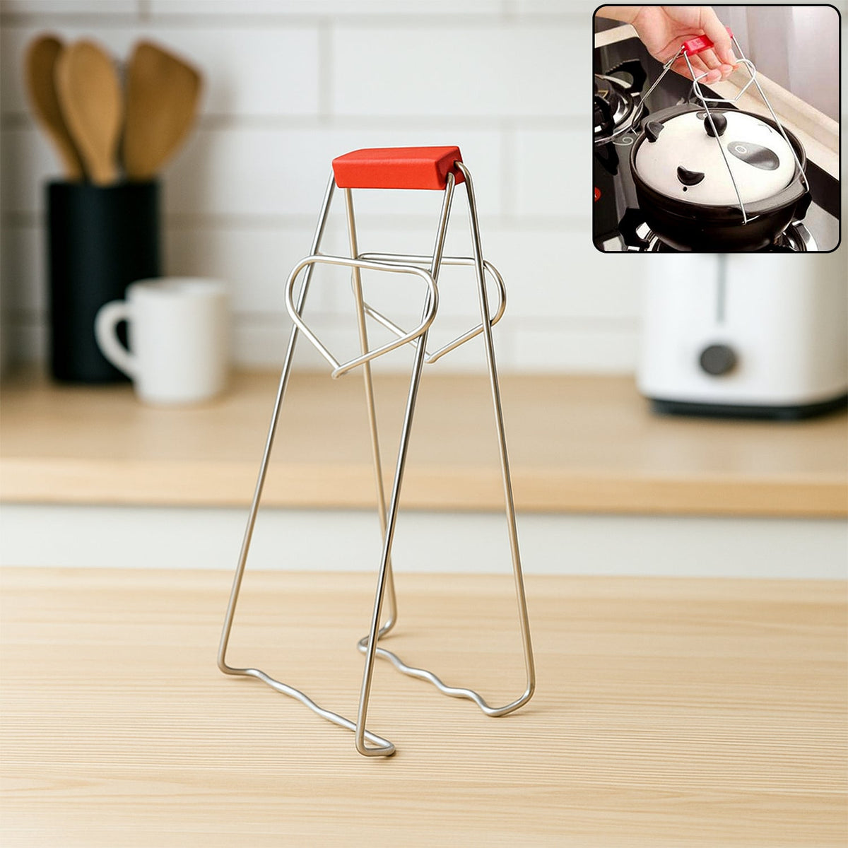 Heavy-Duty Stainless Steel Kitchen Dish Plate Bowl Vessel Gripper Tong