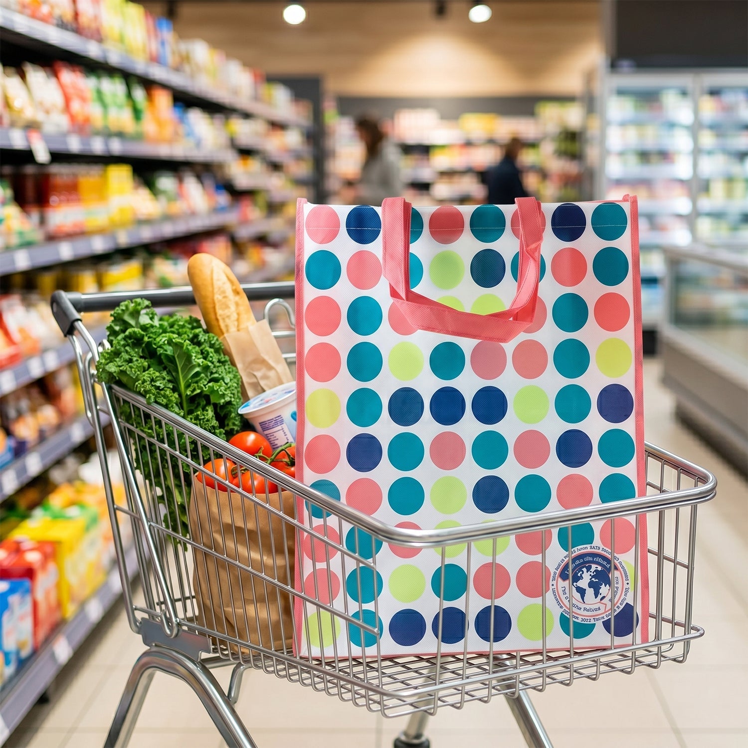 Spacious Printed Tote Bag with Strong Handles