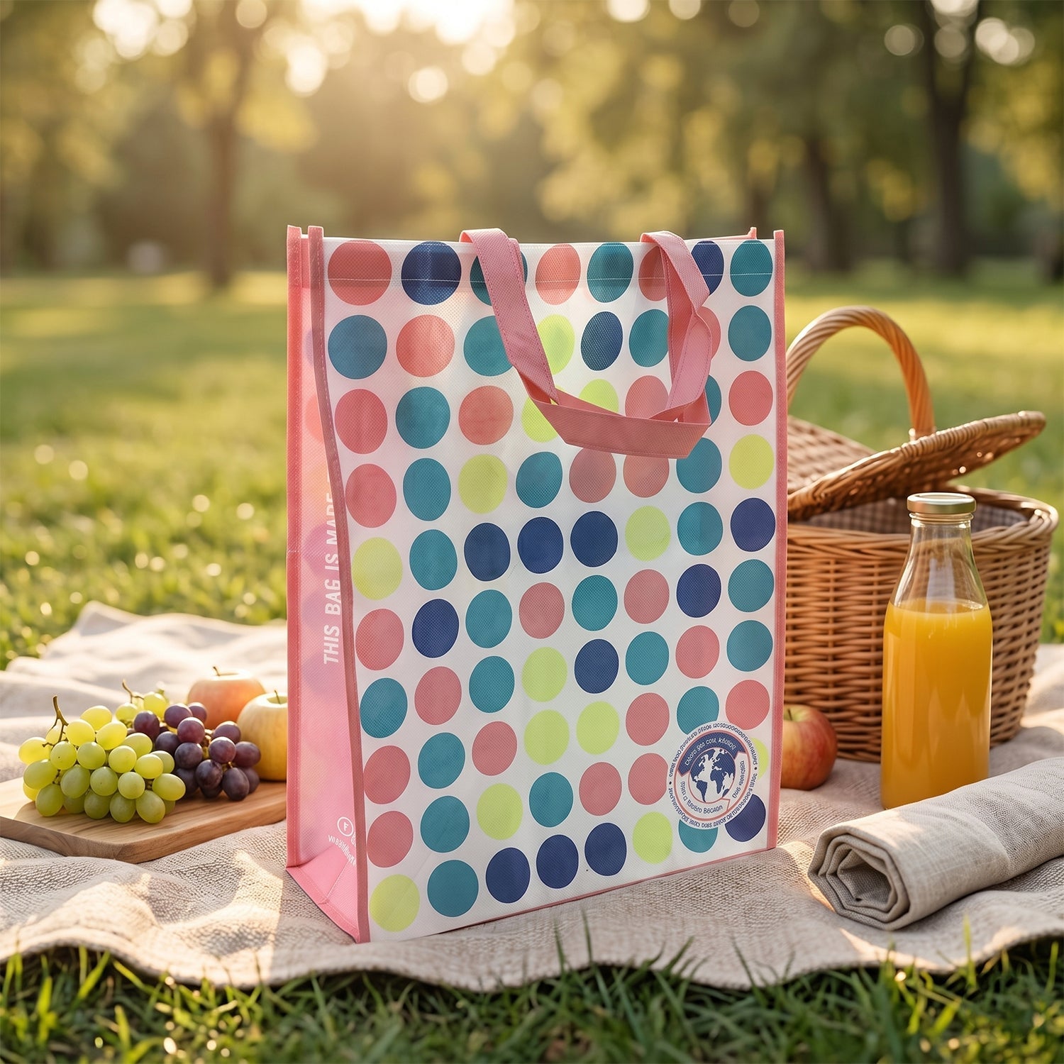 Foldable Large Printed Shopping Tote Bag