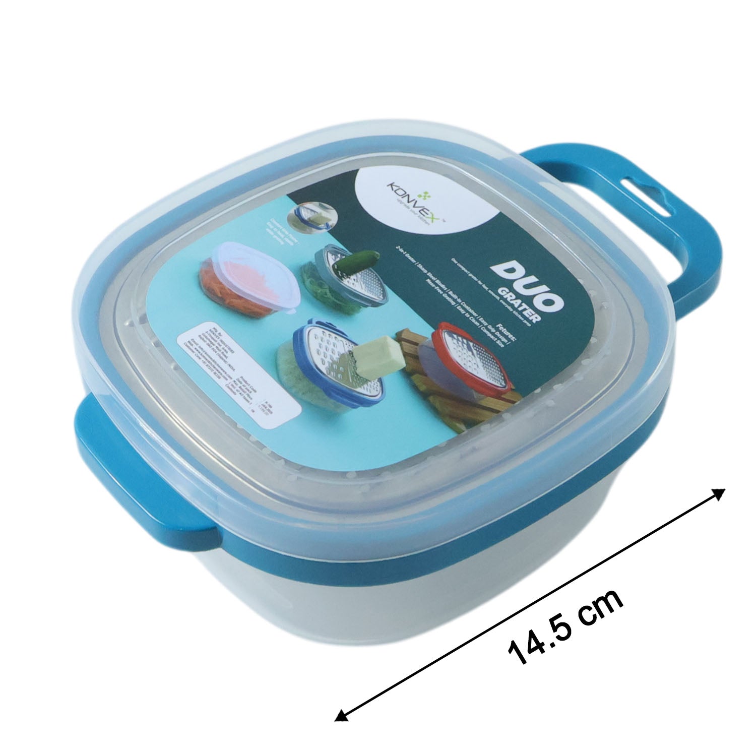 Konvex Duo Grater with Container and Lid (1 Pc)