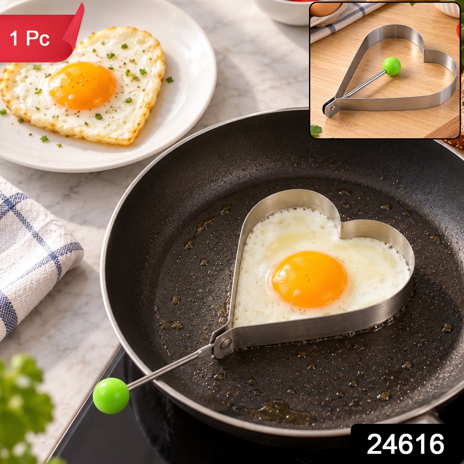 Heart egg mould pack