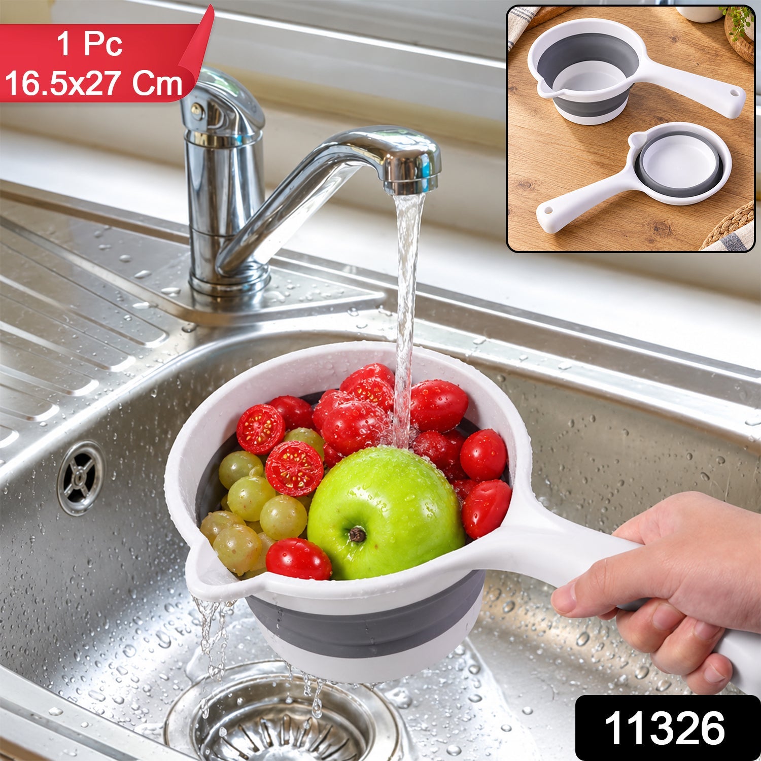 Collapsible water scoop.