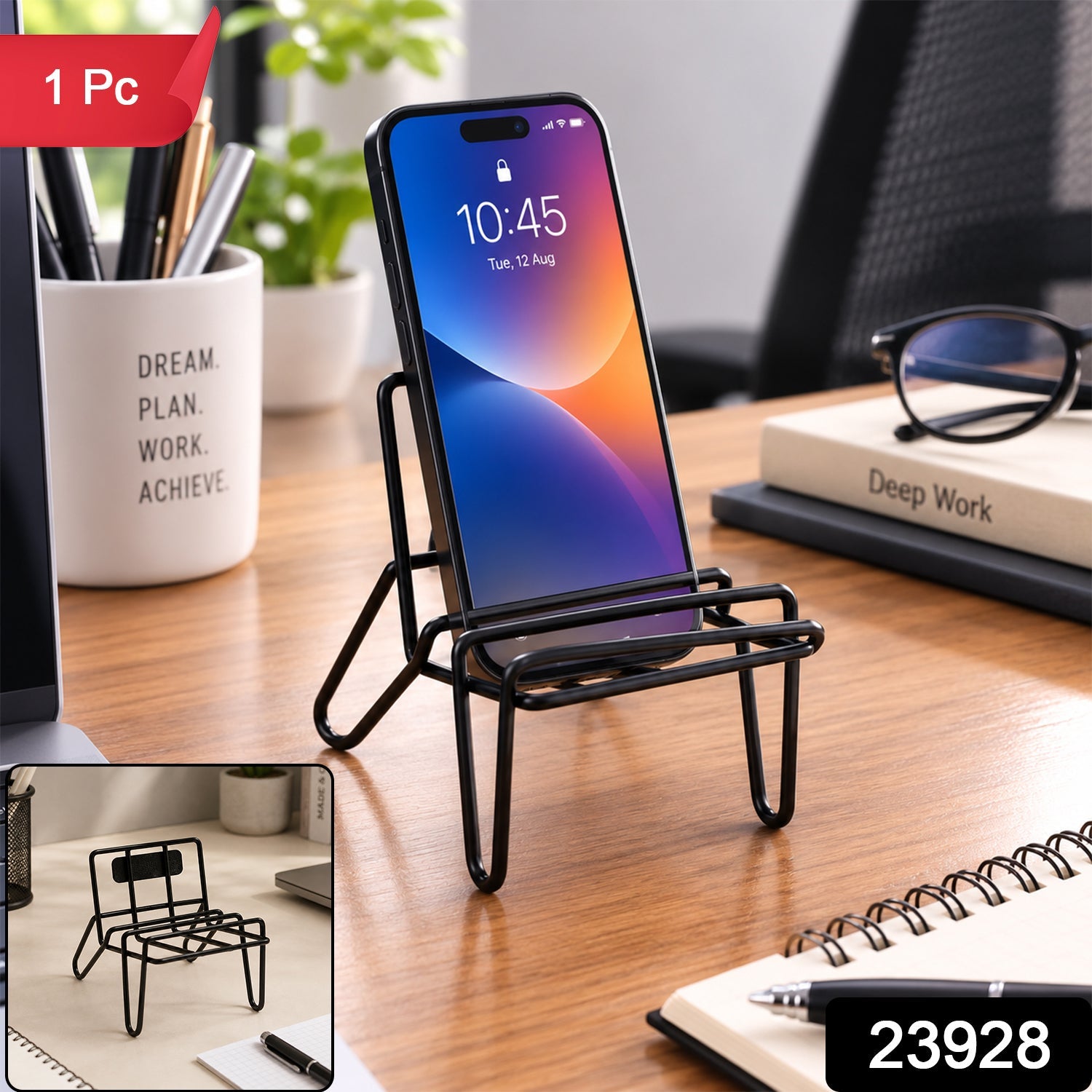 Miniature chair shaped phone stand, 1 piece