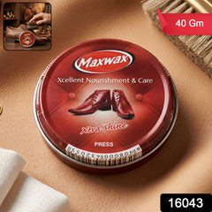 Maxwax Brown Shoe Polish Cream (1 Pc, 40 Gm)