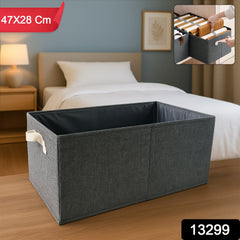 FOLDABLE CLOTH STORAGE BOX WITH HANDLES (47Ã—28 CM)