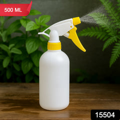 Spray bottle side angle with floral design