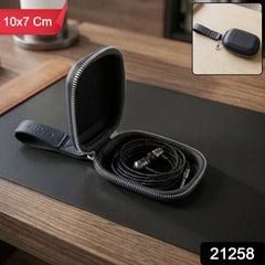 Premium Hard Shell Earphone Carrying Case with Zipper Closure