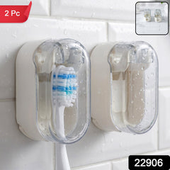 Two piece toothbrush holder case set