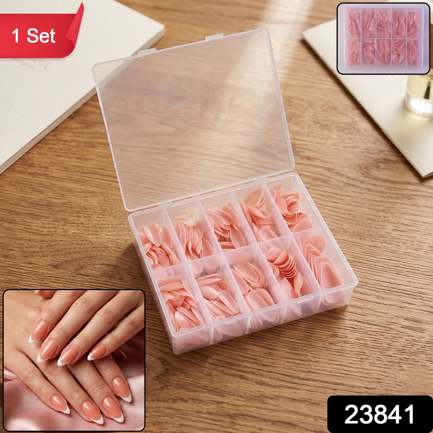 Variety of fake nails in different sizes for perfect fit