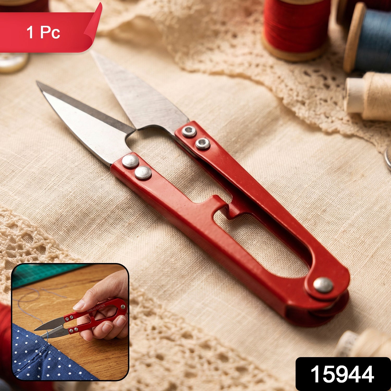 Thread cutter scissors used for fabric trimming