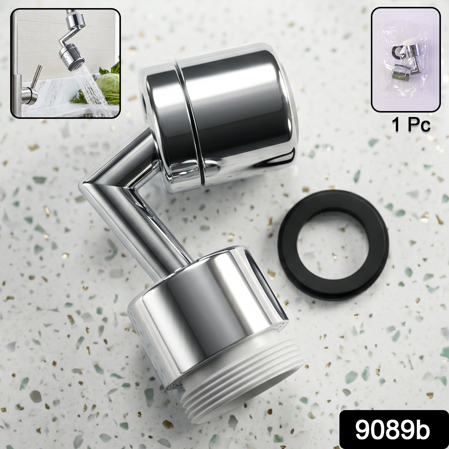 Adjustable splash-proof faucet nozzles for versatile use in kitchen and bath