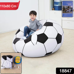 Inflatable air sofa with soccer ball design, lightweight and easy to inflate