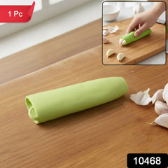 Close-up of silicone garlic peeler tube texture