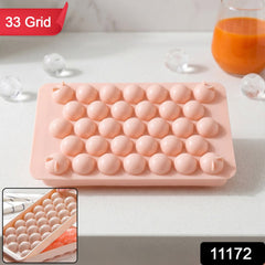 Plastic Ball Ice Cube Tray With Lid (1 Pc, 33 Grid)