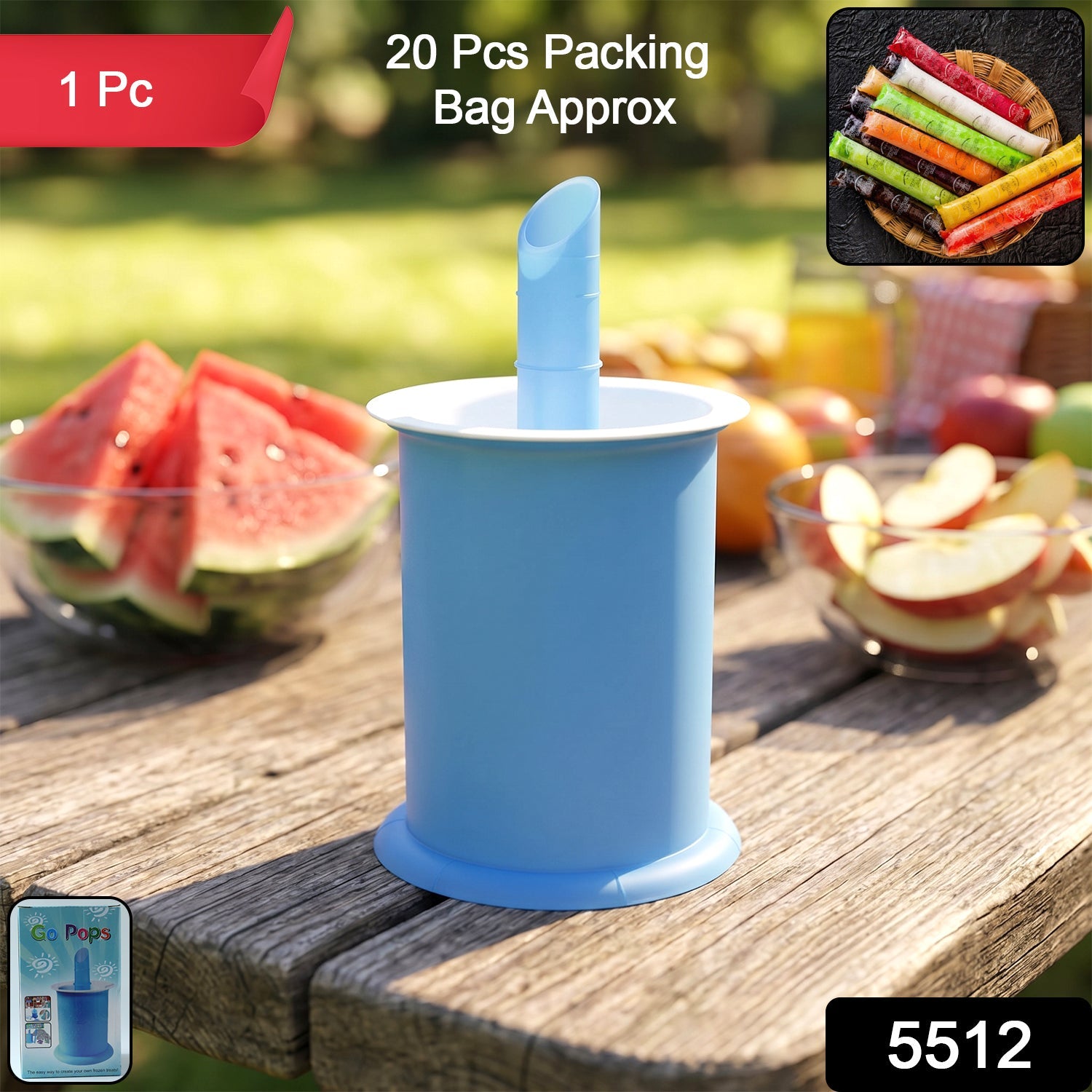 Close-up of silicone ice pop mold for frozen treats