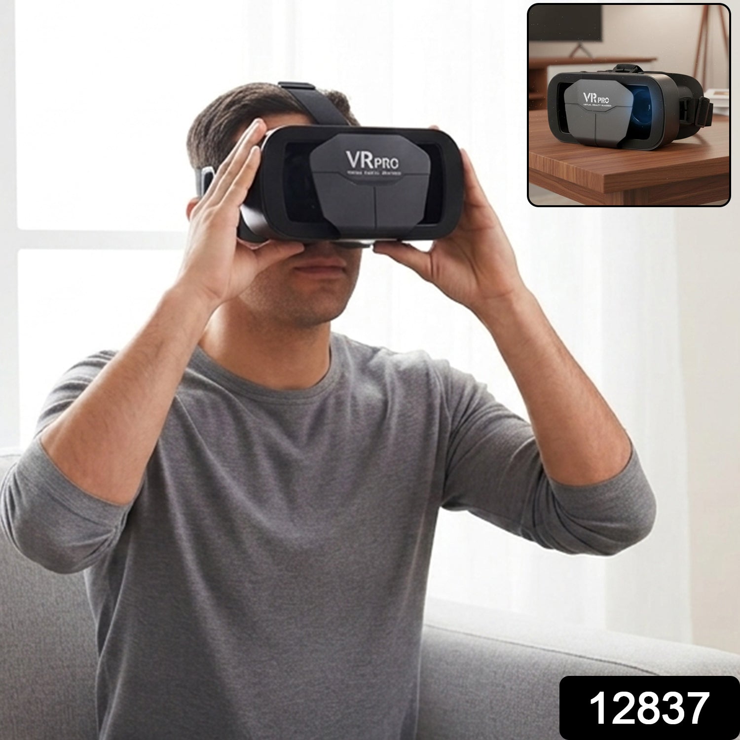 3D VR Box Headset Compatible with iPhone & Android