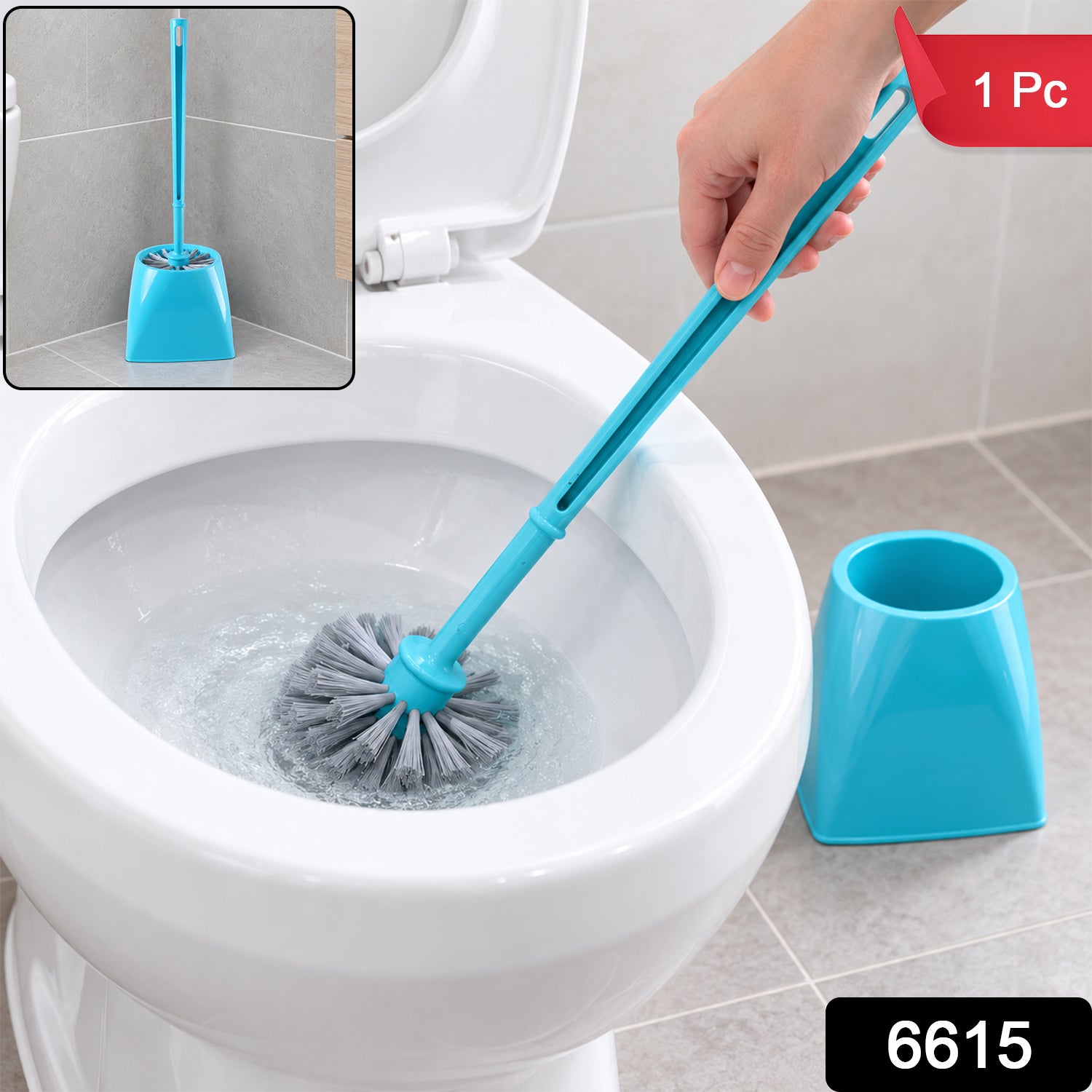 Toilet Cleaning Brush with Potted Holder â€“ Easy & Hygienic