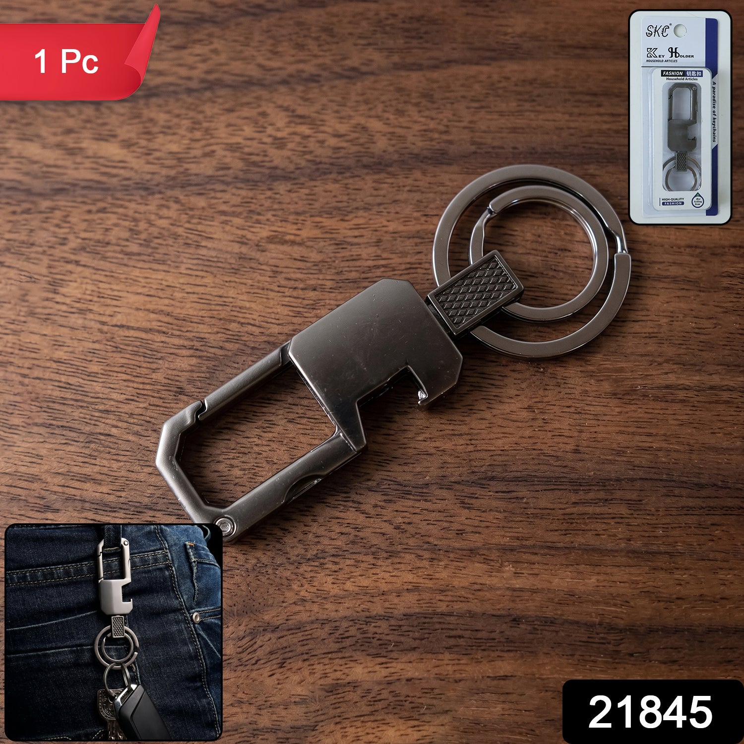 Premium Heavy Duty Metal Key Holder Clip Keychain 1 Pc