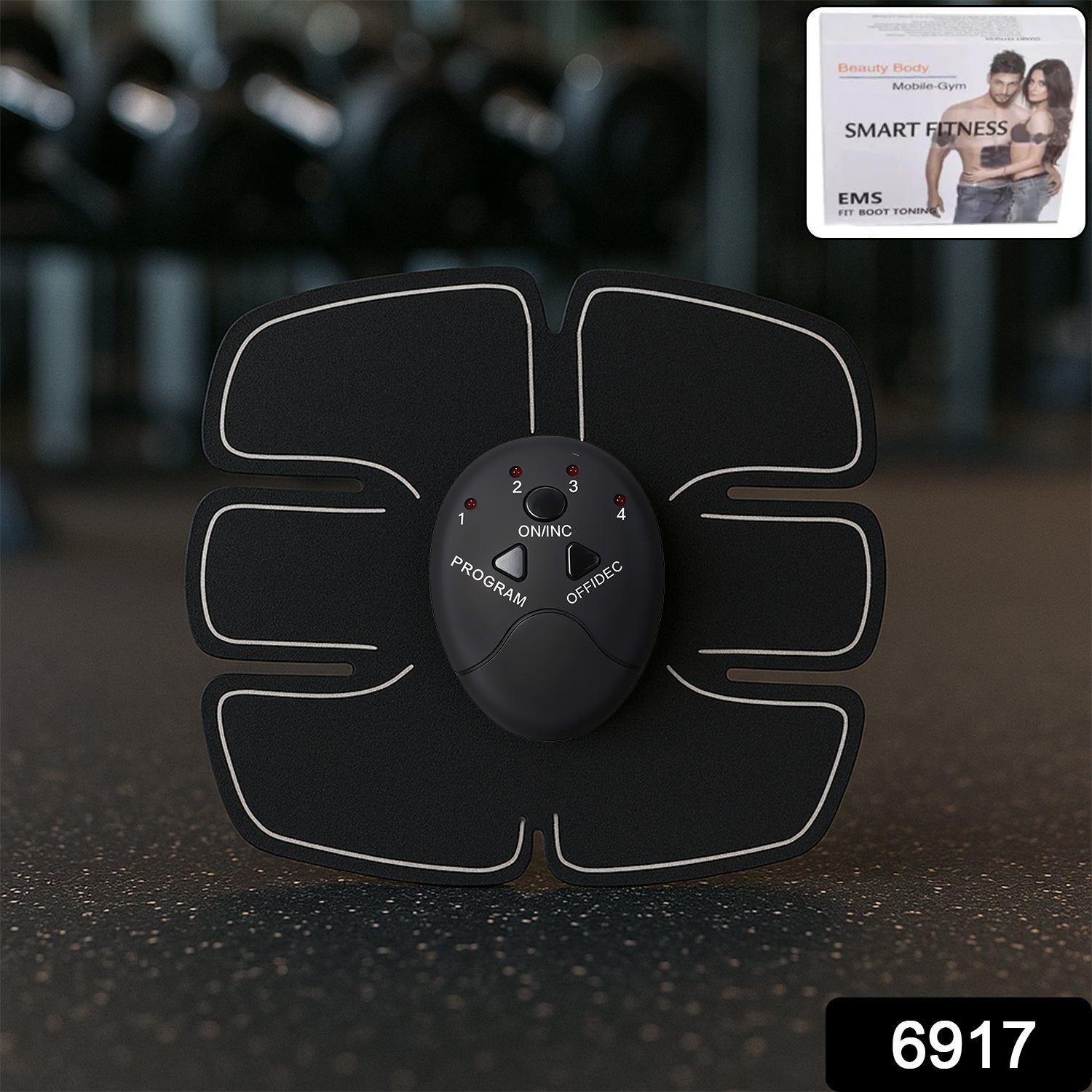 Wireless 6-Pack Abs Stimulator â€“ Rechargeable Vibrating Muscle Exerciser & Body Massager for Abdominal Training