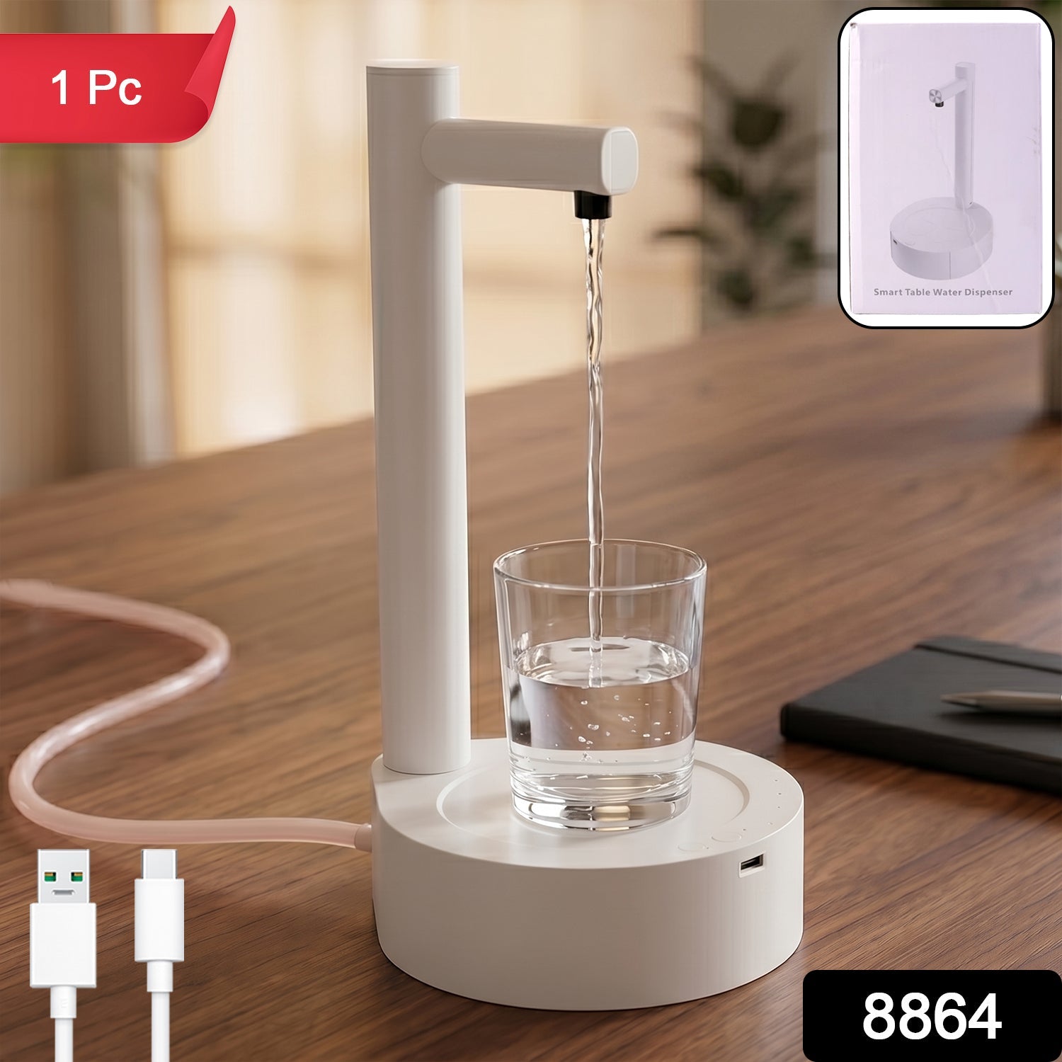 Smart Table Water Dispenser USB charging port view