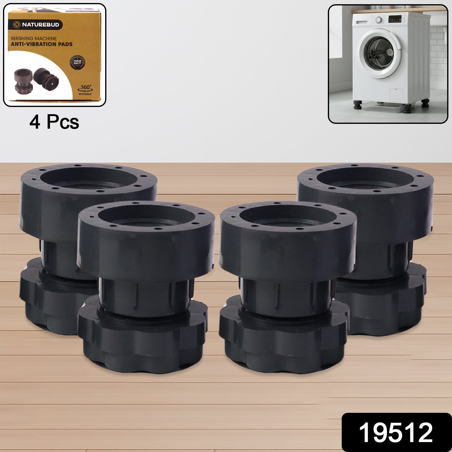 Close-up of adjustable anti-vibration pad design