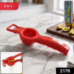 Kitchen 2 in 1 Unbreakable Lemon Squeezer and Bottle Opener (1 Pc)