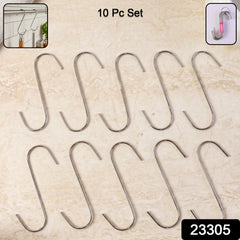 Multiple heavy-duty metal hooks ideal for organizing kitchen and workshop tools.
