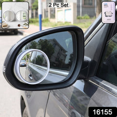 Round convex blind spot mirrors for cars to widen rear view