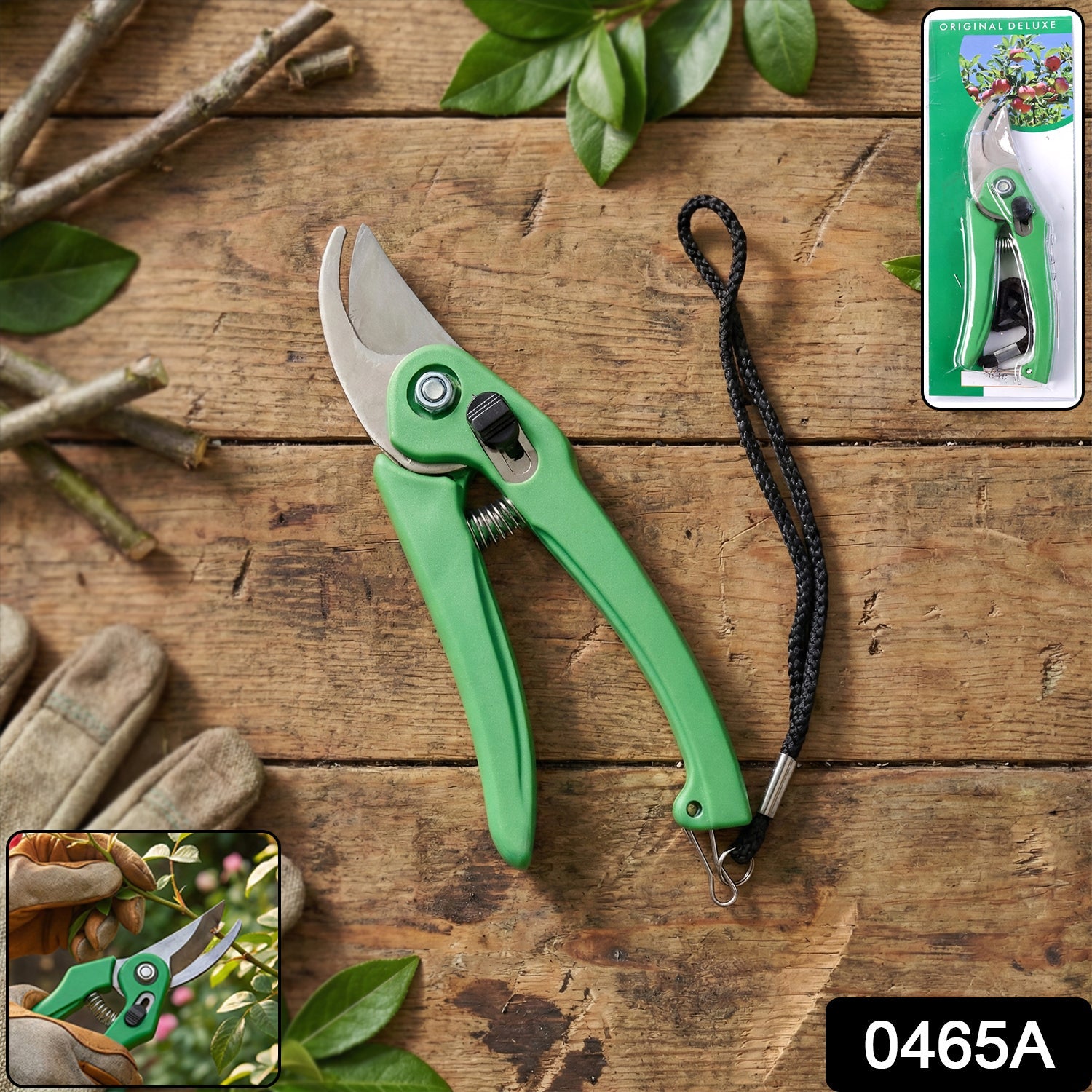 Sharp garden pruners cutting flower stems