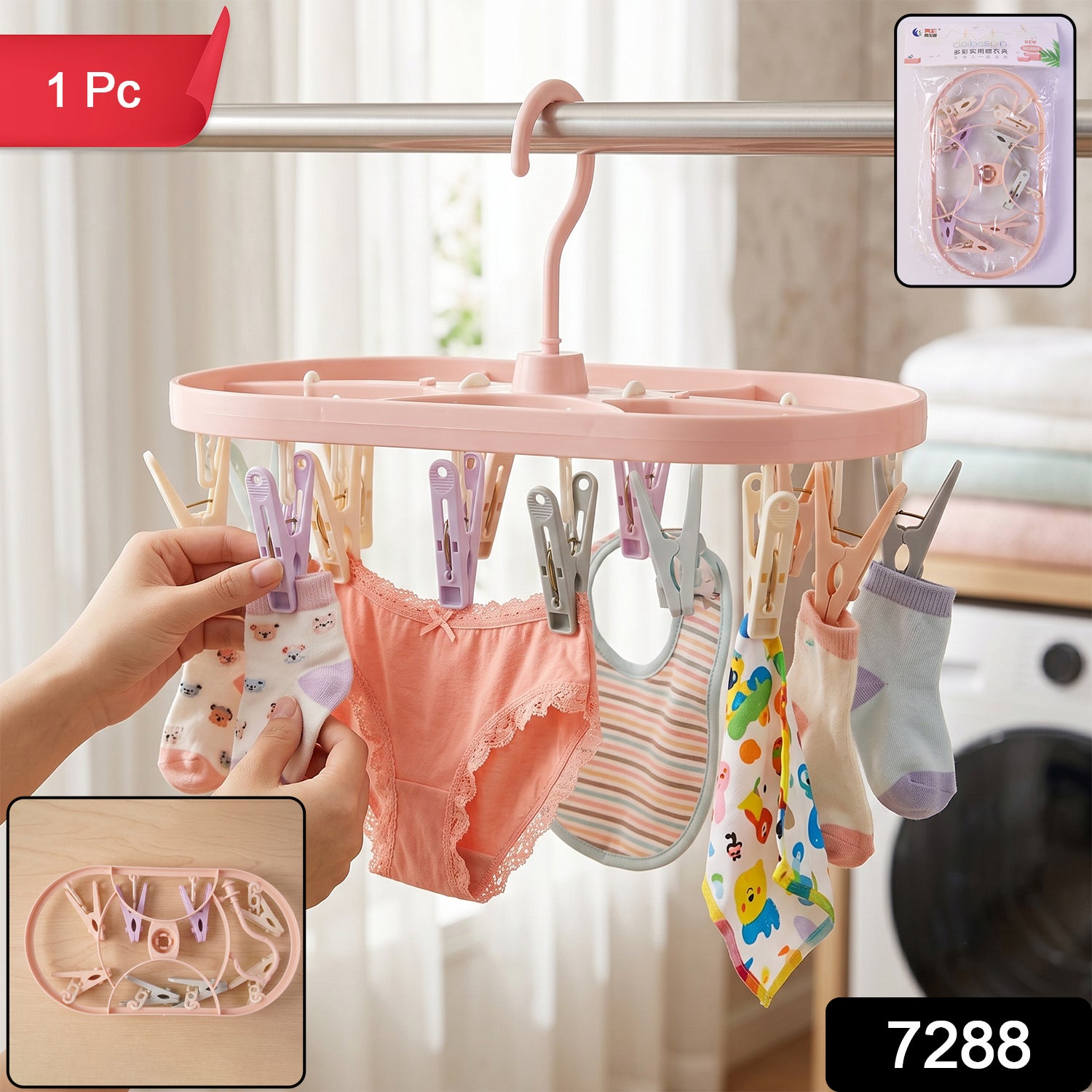 Versatile plastic clothes clips designed for hanging and securing garments securely