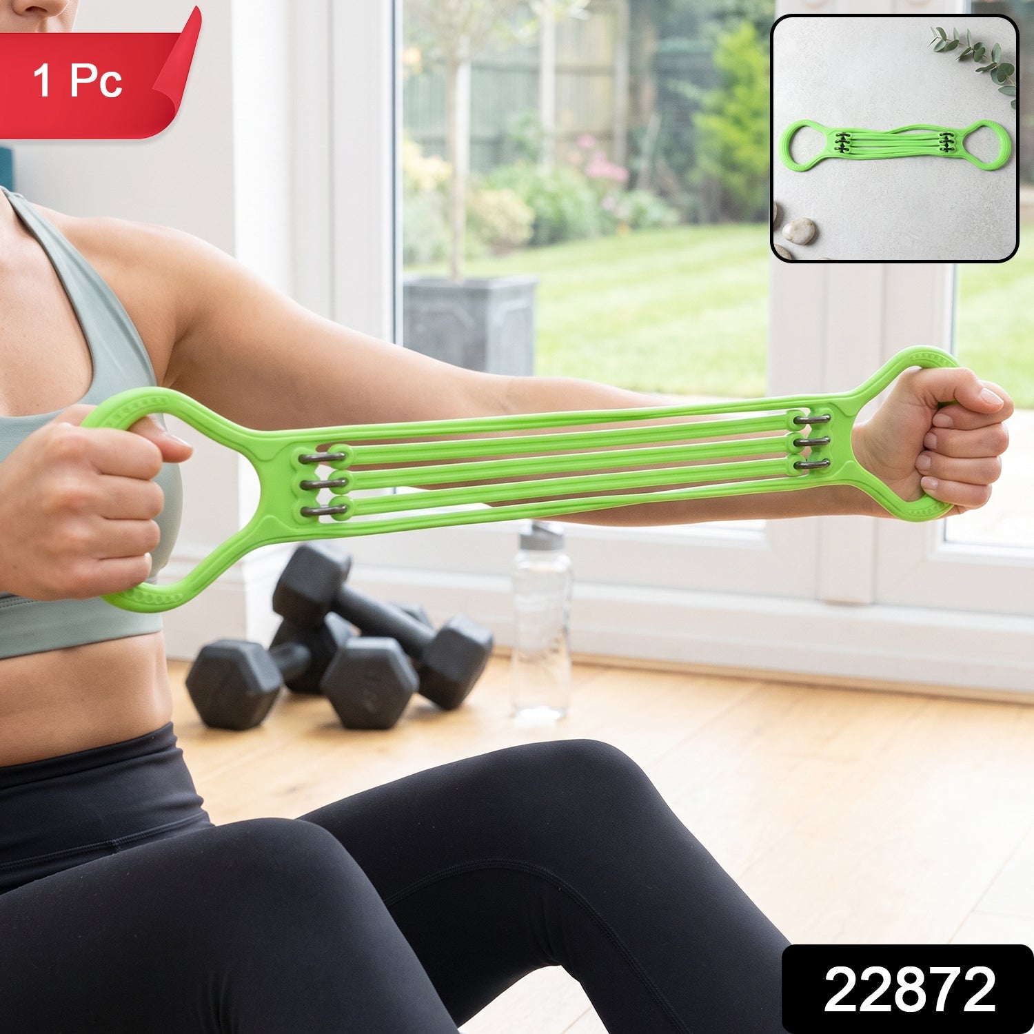 Five tube resistance band puller with foam handles, 1 piece