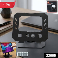 Close up metal tablet stand