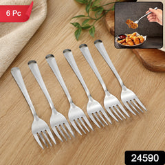 Six piece dinner fork set for dining