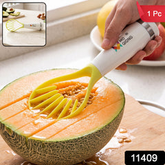 Stainless steel melon cutter with grip handle, 1 piece