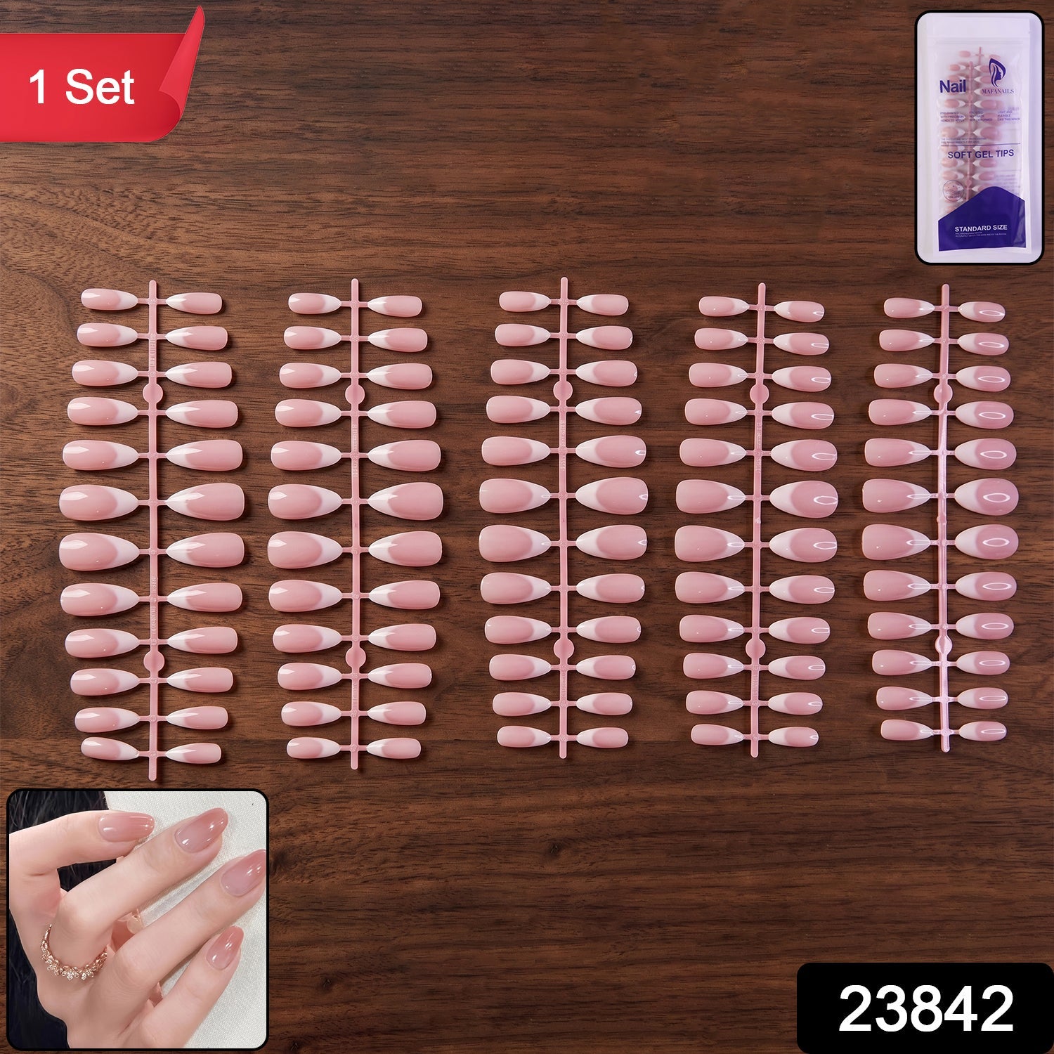 Nail tips set displayed with various sizes for a perfect fit
