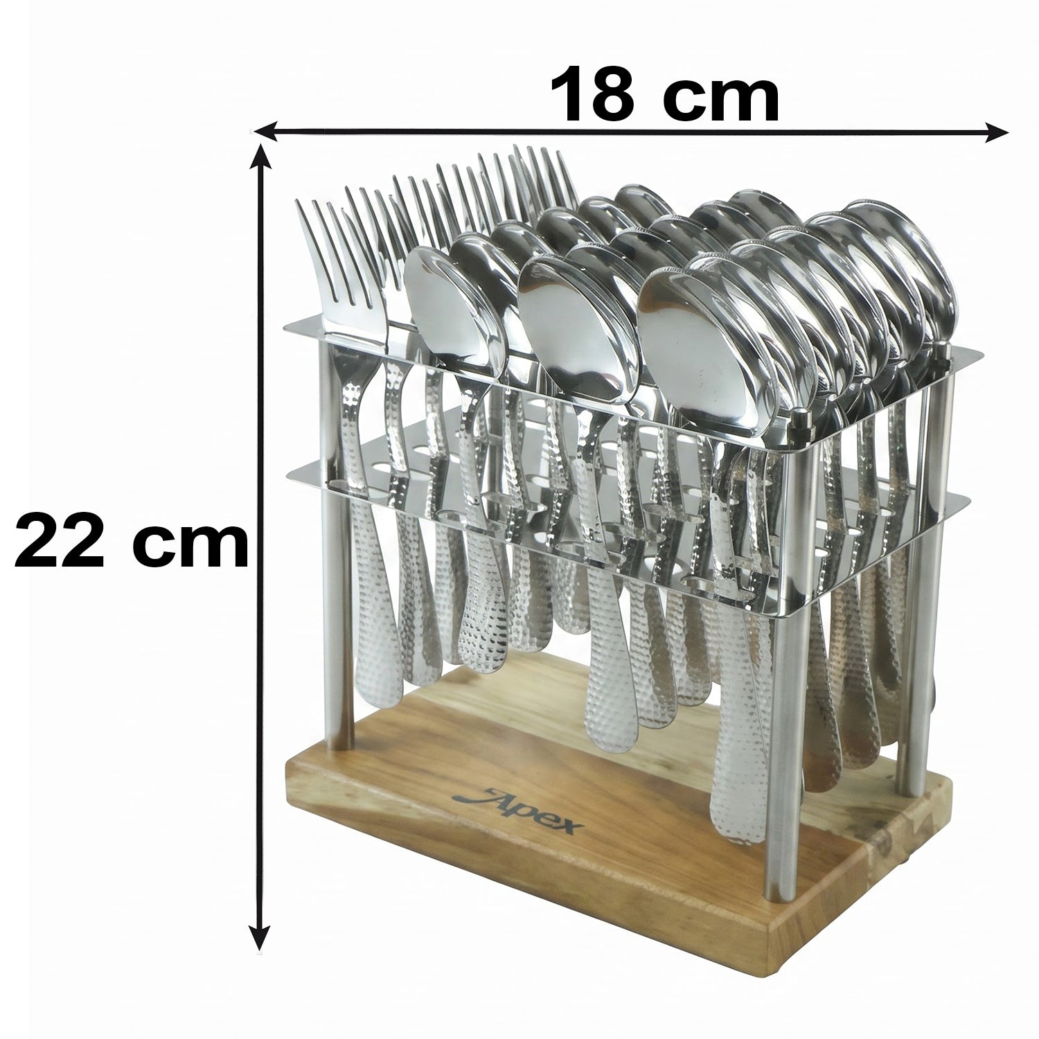Cutlery set size and piece details