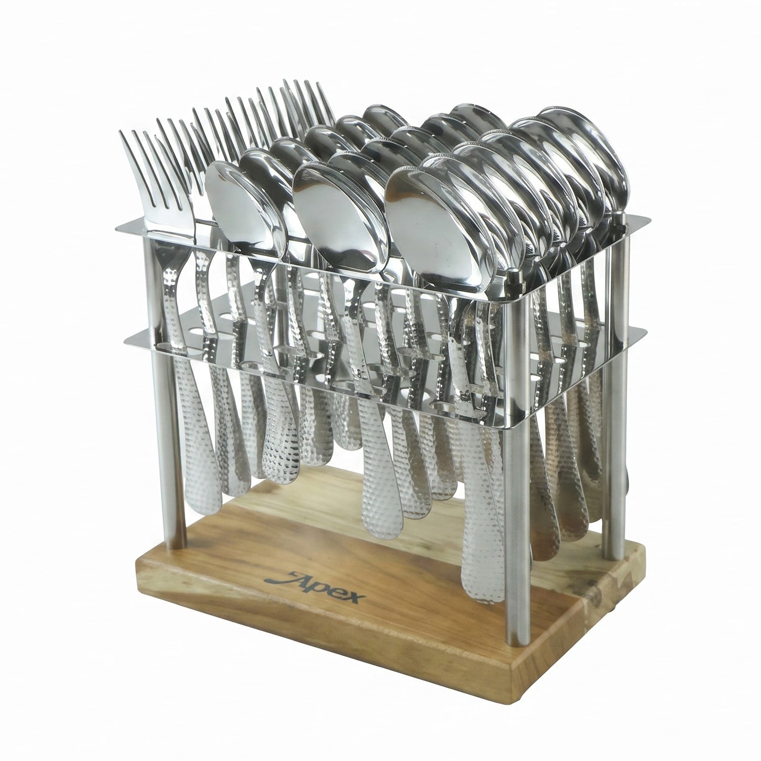 Apex 24 piece cutlery set on white background