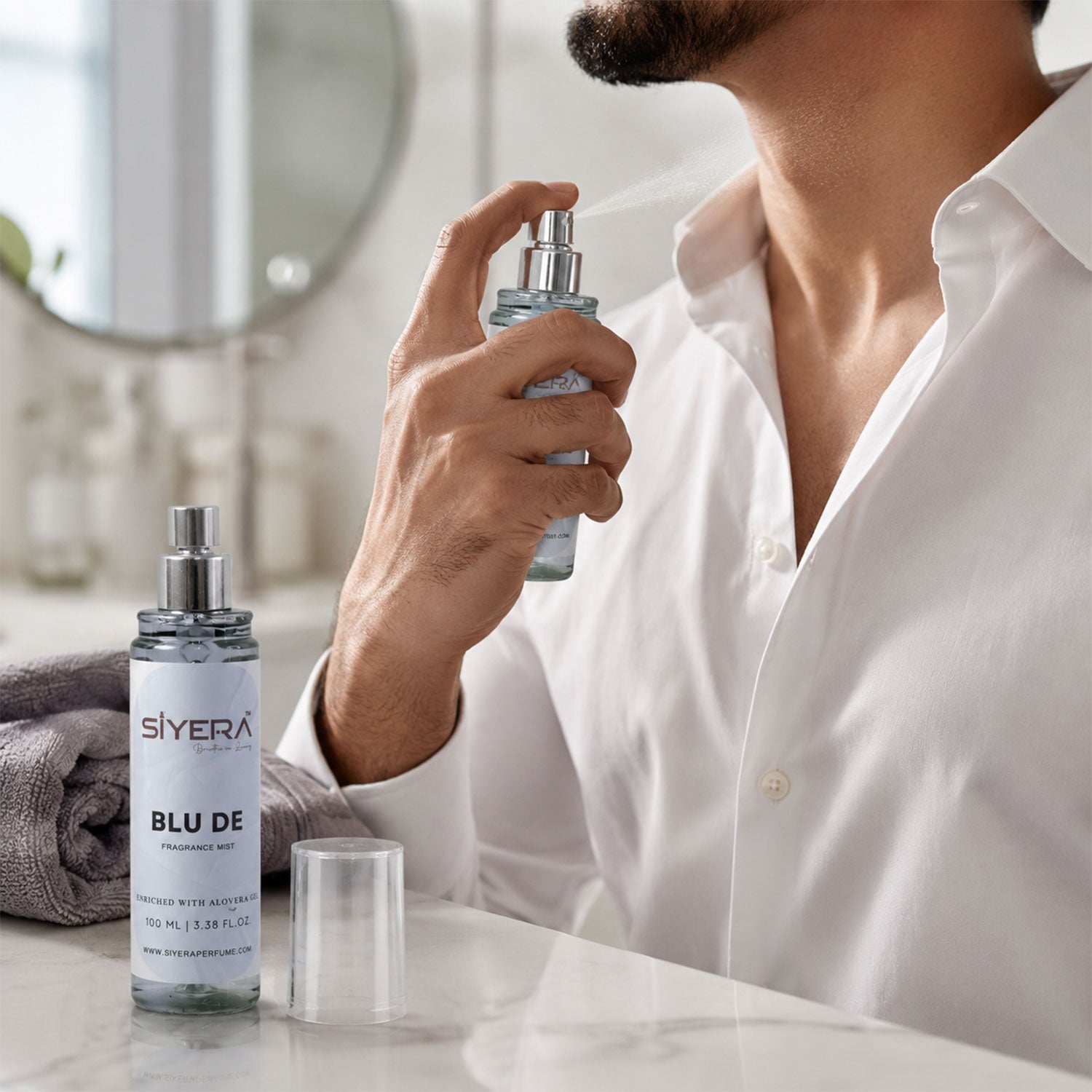 Fragrance mist spray detail