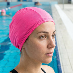 flexible pink swimming cap